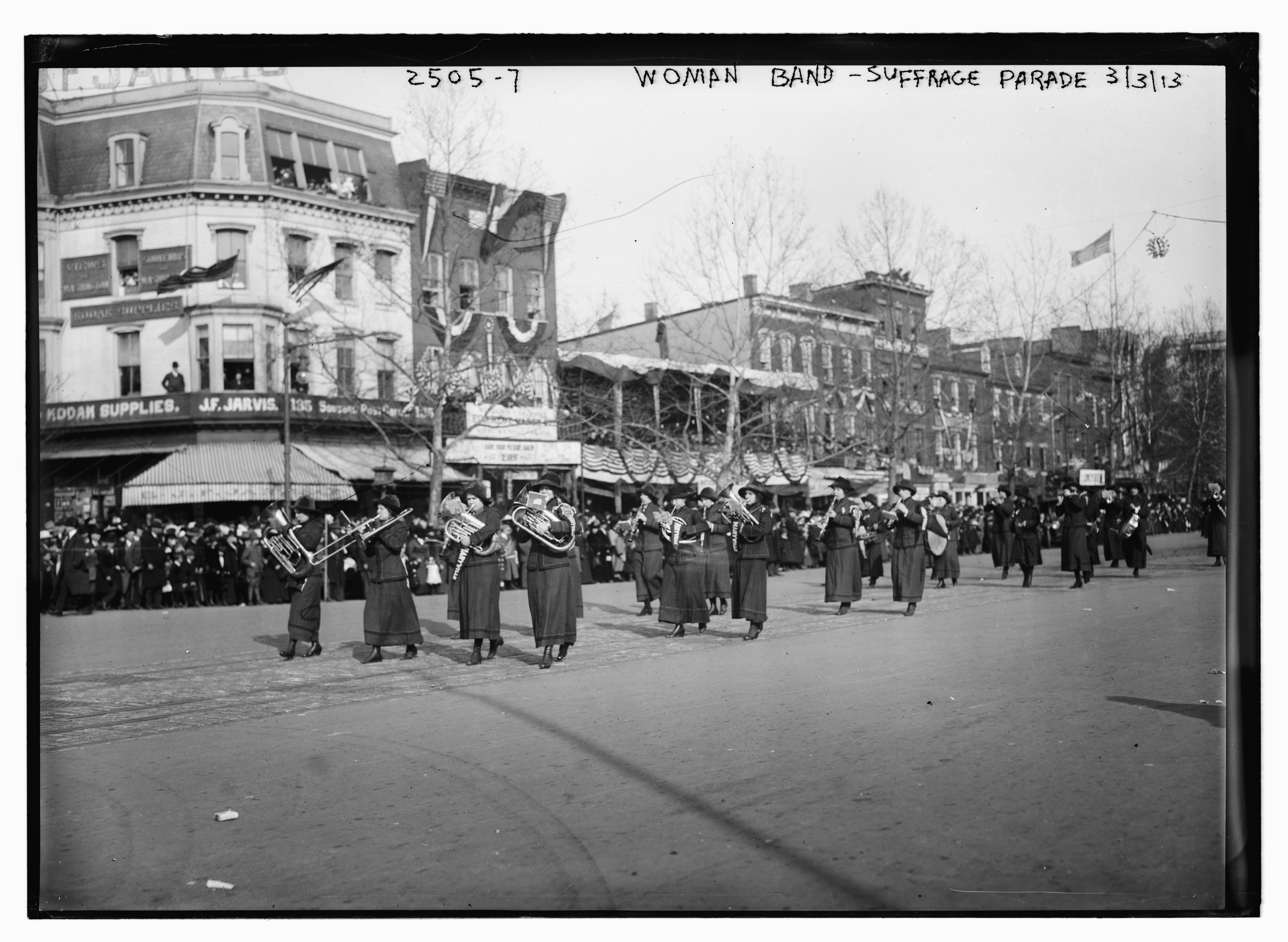 Women's suffrage parade band, Washington, D.C., 1913