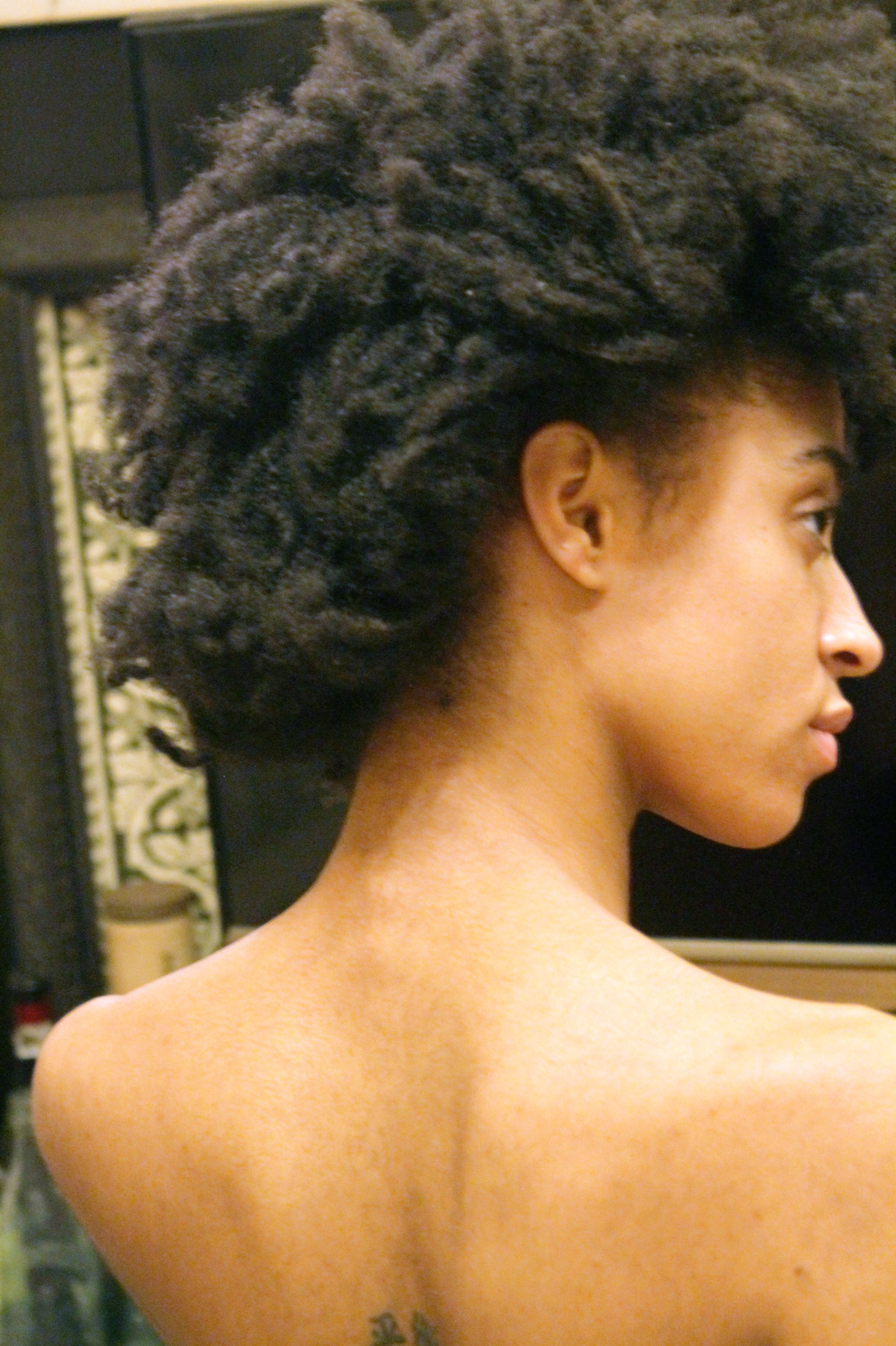 Natural afro portrait
